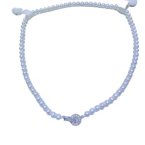 Authentic 5-5.5mm Natural Freshwater <b>Pearl</b> <b>Necklace</b> with Pure <b>Silver</b> Buckle Almost Flawless LRB Certified - Product Image 5