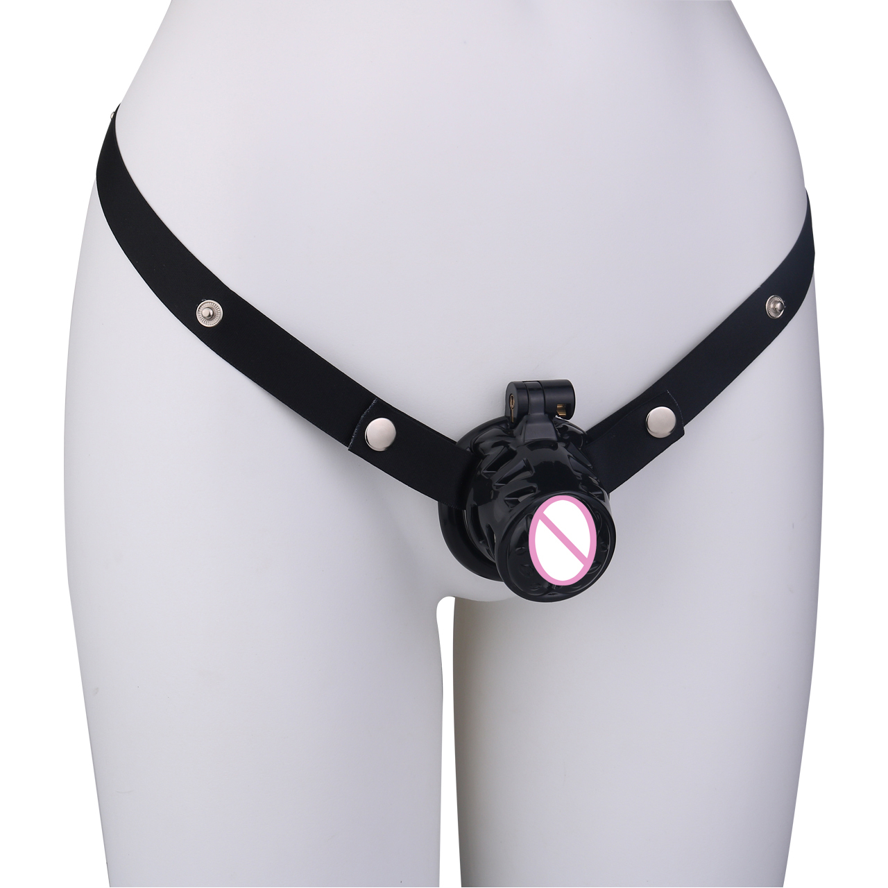 Cage+(PU-3)ceinture-Noir