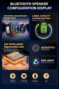 Portable Outdoor Waterproof <b>Wireless</b> for Speaker with RGB LED Heavy Sound New Private Mold Colorful - Product Image 4