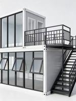 Villa Prefabbricata / Casa Vacanze / Ufficio / Caffetteria Modulare con Parete in Vetro, Edificio Prefabbricato Smontabile