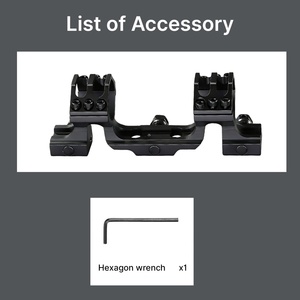 Support de lunette BANGBANG, support de lunette cantilever avec hauteur centrale de 1,25 po, tube de 30 mm avec écrou hexagonal portable pour l'extérieur - Product Image 5