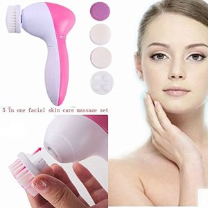 Appareils ménagers Brosse électrique pour le visage 5 en 1 et nettoyant pour le visage avec 5 têtes personnalisées-Exfoliant multifonction - Product Image 4