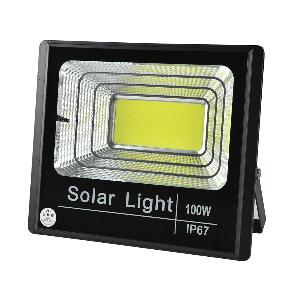 Newest Rechargeable Integrated Led Flood Light Photo Control Auto Motion Sensor Exterior Solar Power Charging with Remote Timer
