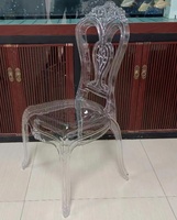 Meilleure vente de chaises de banquet meubles d'hôtel chaise de salle à manger en plastique transparent chaises de trône de palais de mariage en acrylique pour événements