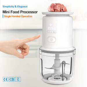 600ml portátil Food <span class=keywords><strong>Processing</strong></span> Chopper recarregável aço inoxidável Blade Mixer elétrico com balança eletrônica - Product Image 3