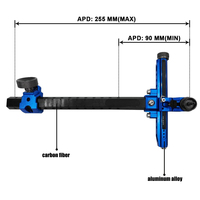 Visée de tir à l'arc professionnelle pour arc classique, avec extension en fibre de carbone et aluminium CNC, visée de compétition réglable par micro-clic