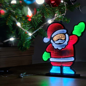 Nhà Hàng Cây Giáng Sinh Infinity Gương Abyss Đèn Với 5V Pin Điều Khiển Cho Xmas Trang Trí - Product Image 2