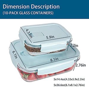 Cheap High Borosilicate Glass Food Storage <b>Container</b> Set with <b>Plastic</b> <b>Lid</b> Microwavable & Eco-Friendly - Product Image 3