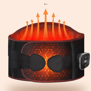Sabuk pijat pinggang pemanas nirkabel, pelindung pinggang fisioterapi elektrik - Product Image 3