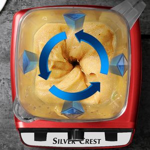 대용량 다기능 가변 속도 실버 크레스트 고속 플라스틱 가전 전기 블렌더 - Product Image 5