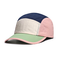 Gorra de Béisbol Deportiva de 5 Paneles, Sin Estructura, Transpirable, para Adultos, de Nailon, con Logotipo Impreso, Venta al Por Mayor