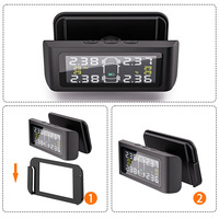 Système de surveillance de la pression des pneus universel solaire sans fil TPMS haute précision pour voiture SUV
