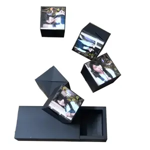 DIY Romantic Engagement Party Paper Explosion Surprise Jump Cubes Photo Album Creative Gift Bounce Box Art Paper Handmade Accept