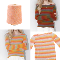 Free Sample 50% Recycled Polyester 45.5% Polyester 0.5% Metallic Yarn for Knitting Fashion Sweater Fancy Sparekle Blended Yarn
