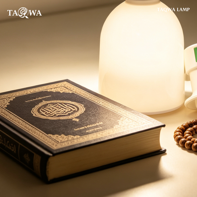 Contemporary Quran Speaker Lamp Wall Mount with Azan Alarm App BT Famous Qaris Multilang Learn Easy to Use