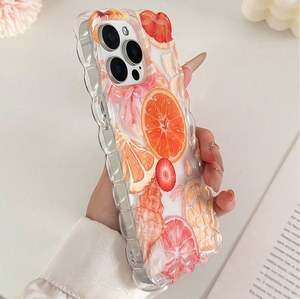 <span class=keywords><strong>Cover</strong></span> per Cellulare con Stampa Floreale <span class=keywords><strong>Arancione</strong></span> e Texture Intrecciata con Braccialetto per <span class=keywords><strong>iPhone</strong></span> <span class=keywords><strong>X</strong></span> Xr Xs Max 11 12 13 14 15 16 17 Plus Air - Product Image 6