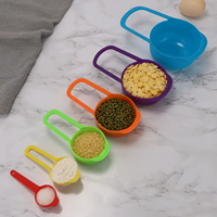 Ensemble de 6 cuillères et tasses à mesurer en plastique PP de qualité alimentaire pour la cuisine, colorées, 7,5 ml-250 ml, pour la pâtisserie, les assaisonnements, le café et le thé