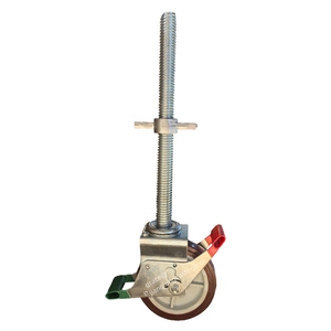 Điều chỉnh san lấp mặt bằng giàn giáo Caster bánh xe với vít jack cắm cơ sở Khóa thân Phanh bánh cho giàn giáo và thang - Product Image 1