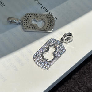 Colgante de Calabaza de Plata Pura S925 con Diseño Único de Nicho, Estilo Medieval Simple, Estilo Chino Nuevo, Joyería con Incrustaciones de Oro - Product Image 4