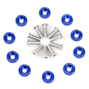 JDM Fender <strong>Washer</strong> Bolt Aluminum Anodized Colorful <strong>Countersunk</strong> <strong>Washer</strong> M6 License Plate Bumper Engine Fastener Kit - Product Image 5