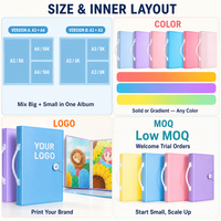 Portefeuille d'art pour enfants A3 8K, dossier de rangement pour œuvres d'art avec pochettes transparentes double face pour enfants, organisateur de collection de certificats