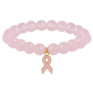 Pulseras de Piedras Naturales con Aleación de Zinc, Modernas y con Mensaje Inspirador para la Concientización sobre el Cáncer de Mama, Regalos para Mujeres - Product Image 6