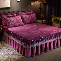 Nouveau lit jupe ensemble de literie King Size beau mariage épaissi couvre-lit couvre-lit pour la maison hôtel
