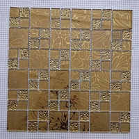300X300MM Factory Wholesale Mosaic Glass Mirror Pure Color Wall Panel Glass Mosaic Tile