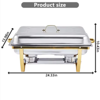 Hotel- und Restaurant-Chafing-Dish-Set aus Edelstahl für Buffets – Speisenwärmer mit Gasbetrieb für Catering und Warmhaltevorgänge