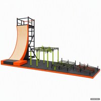 Peralatan Lintasan Rintangan Ninja Chowchowplay untuk Anak-anak 3-15 Tahun Penggunaan Komersial Bersertifikasi EN1176 ASTM Pabrik 30000+ M²