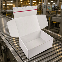 Boîtes d'emballage pour e-commerce imprimées sur mesure en carton ondulé avec bandes d'ouverture facile et fermetures à glissière