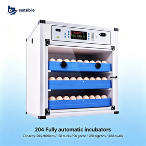Incubateur d'œufs automatique 204 places pour volailles, couveuse commerciale avec retournement des œufs, affichage numérique, contrôle de la température et de l'humidité - Product Image 1