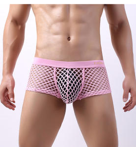 King Mcgreen Star-bóxer de malla grande <span class=keywords><strong>para</strong></span> <span class=keywords><strong>hombre</strong></span>, ropa interior Sexy con bolsa convexa en U, <span class=keywords><strong>transparente</strong></span>, de verano - Product Image 2