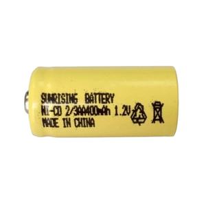 フラットトップバッテリーセル ニッカド 2/3 AA 400mAh 1.2V 充電式電池 - Product Image 4