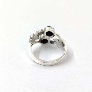 Bague en onyx noir, argent sterling 925, bague en pierre précieuse, onyx noir, collection artisanale, bagues fines, bijoux en argent, prix de gros - Product Image 3