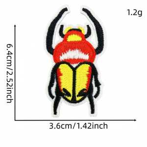 Parches Bordados Termoadhesivos de Insectos con Diseño de Mariposa, <span class=keywords><strong>Escarabajo</strong></span> y Abeja, Estilo Retro, de Buena Calidad, en Oferta, para Decoración DIY - Product Image 3