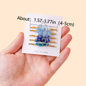 Juego <span class=keywords><strong>de</strong></span> Horquillas con Cristales Naturales al por Mayor, Accesorios para el Cabello Frescos y Delicados para Mujeres y Niñas, Regalo para Fiestas - Product Image 2