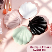 Miroir de maquillage pliable double face en plastique, mini, portable, transfrontalier, avec une face agrandie pour la publicité