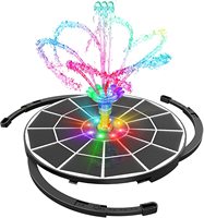 Bomba de fonte solar led aisitin 5.5w, com luzes para jardim, diy, 100% painel solar, fonte de água alimentada por 16 bicos