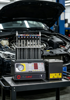 Limpiador de Inyectores de Combustible Ultrasónico AusLand P8 LITE, Máquina de Limpieza para 8 Cilindros, Probador de Inyectores de Gasolina