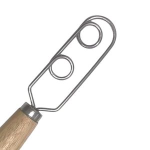 Batteur à farine avec manche en bois, fouet à œufs en acier inoxydable, mélangeur <span class=keywords><strong>manuel</strong></span> pour poudre et crème, ensemble d'outils <span class=keywords><strong>de</strong></span> mélange - Product Image 1