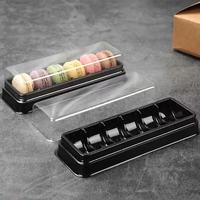 Boîtes à macarons 6 pièces, contenants jetables, emballage cadeau, gaufrage pour gâteaux, chocolats, truffes, mini-cupcakes pour plateau
