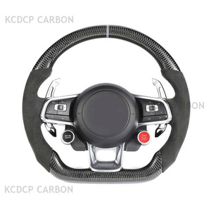 Ajuste para Volkswagen Golf6 MK6 MK5 <span class=keywords><strong>Polo</strong></span> CC GOLF 7 R GTE GTD <span class=keywords><strong>GLI</strong></span> actualización nueva MK7 GTI GTS R-Line dirección completa de fibra de carbono - Product Image 1