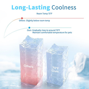 แผ่นรองนอนเย็นสำหรับสัตว์เลี้ยง Xuying Ice Silk รูปทรงสี่เหลี่ยมผืนผ้า ขนาด 45x60 ซม. 50x70 ซม. 65x90 ซม. 85x120 ซม. ลายเรขาคณิต - Product Image 3