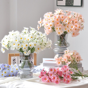 Bouquet de marguerites artificielles Yoshinobu, 50 têtes, fleurs en soie, style pastoral, décoration intérieure, accessoires de mariage - Product Image 2