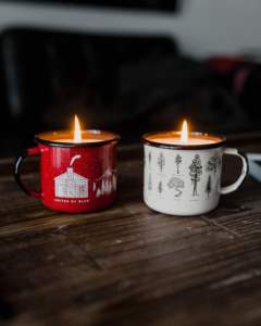 Bougie aromathérapeutique artisanale LANJO en cire de soja vintage dans un pot réutilisable en émail, durée de combustion longue durée, respectueuse de l'environnement - Product Image 3