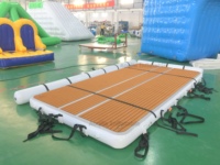Plateforme flottante gonflable double paroi en PVC de haute qualité pour piscine, île flottante, certifiée CE, personnalisable