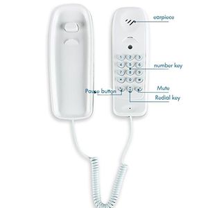 Mini téléphone fixe <span class=keywords><strong>filaire</strong></span> de bureau, téléphone <span class=keywords><strong>mural</strong></span>, fonctions de mise en sourdine, pause et recomposition pour la maison, l'hôtel, le bureau, la banque - Product Image 3