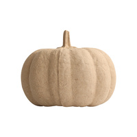 Citrouille d'Halloween à peindre soi-même, réutilisable, pour l'intérieur, avec guirlande lumineuse LED, en pulpe de papier écologique