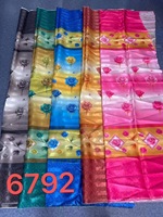 Rideaux d'impression bon marché et tissu tissé 100% Polyester Floral douche printemps feuille imprimé panneau occultant rideau romain inclus